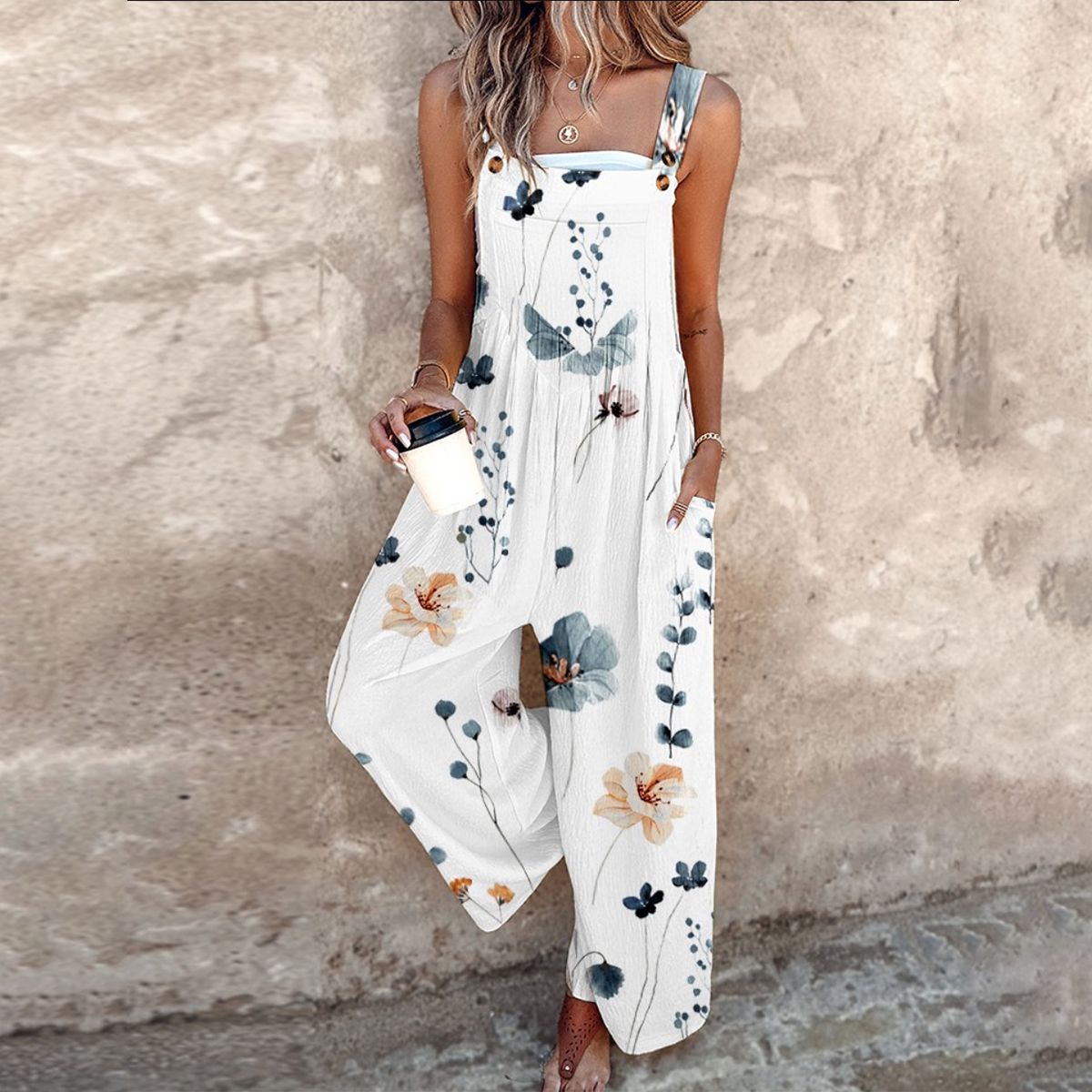 Apolline | Blumenoverall Elfenbein