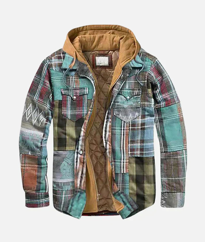 Alain – Karierte Patchworkjacke