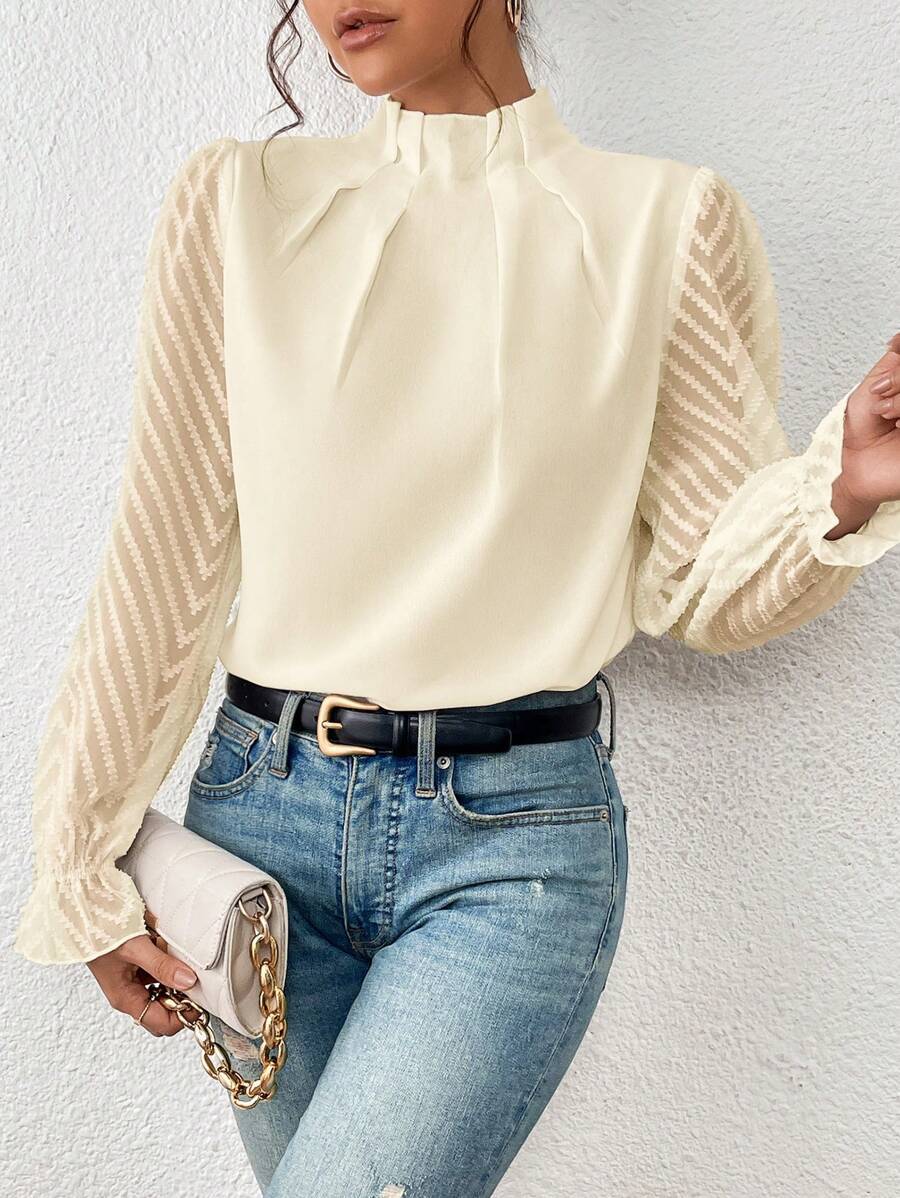 Noémi™ - Elegante Chiffon Oberteil
