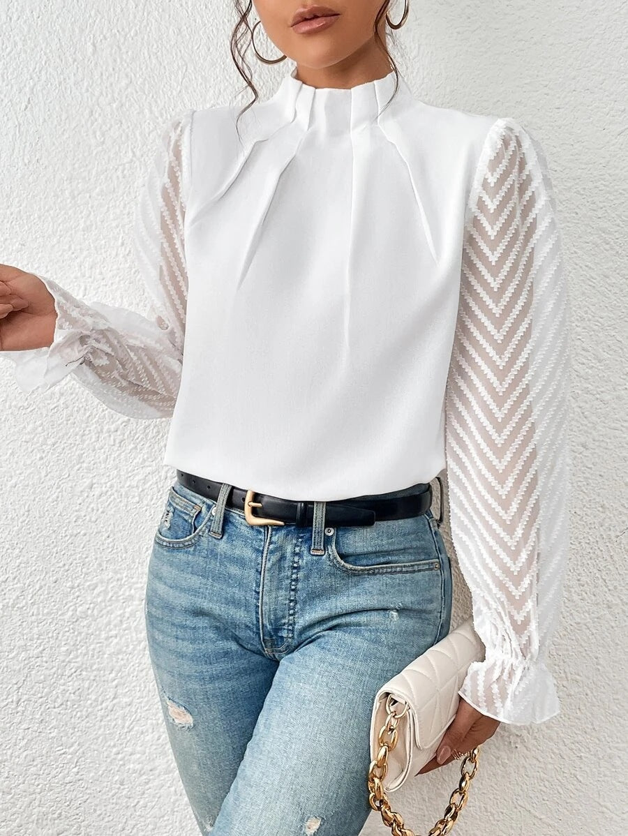Noémi™ - Elegante Chiffon Oberteil
