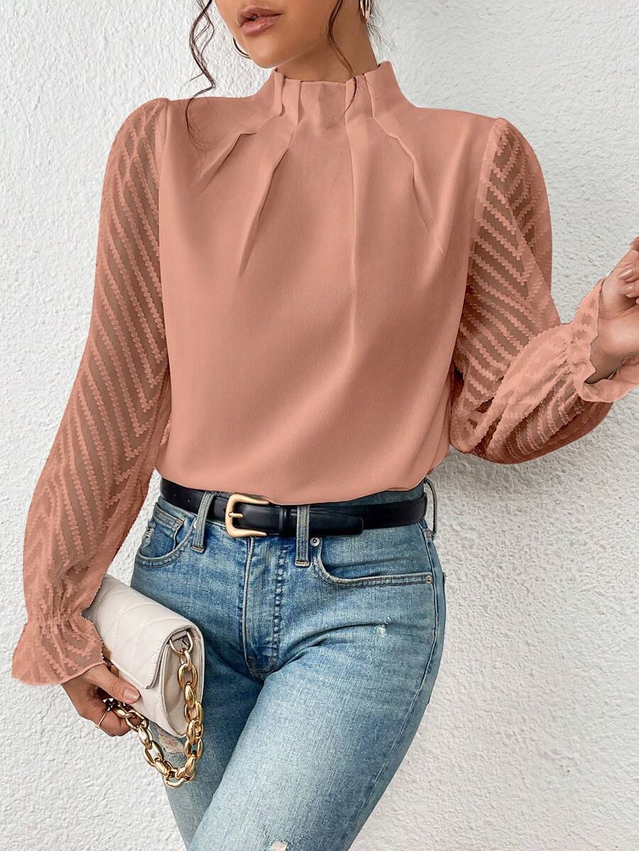 Noémi™ - Elegante Chiffon Oberteil