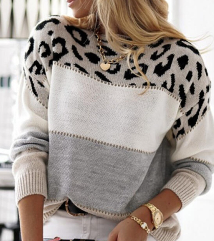 Averie | Pullover mit Leopardenmuster